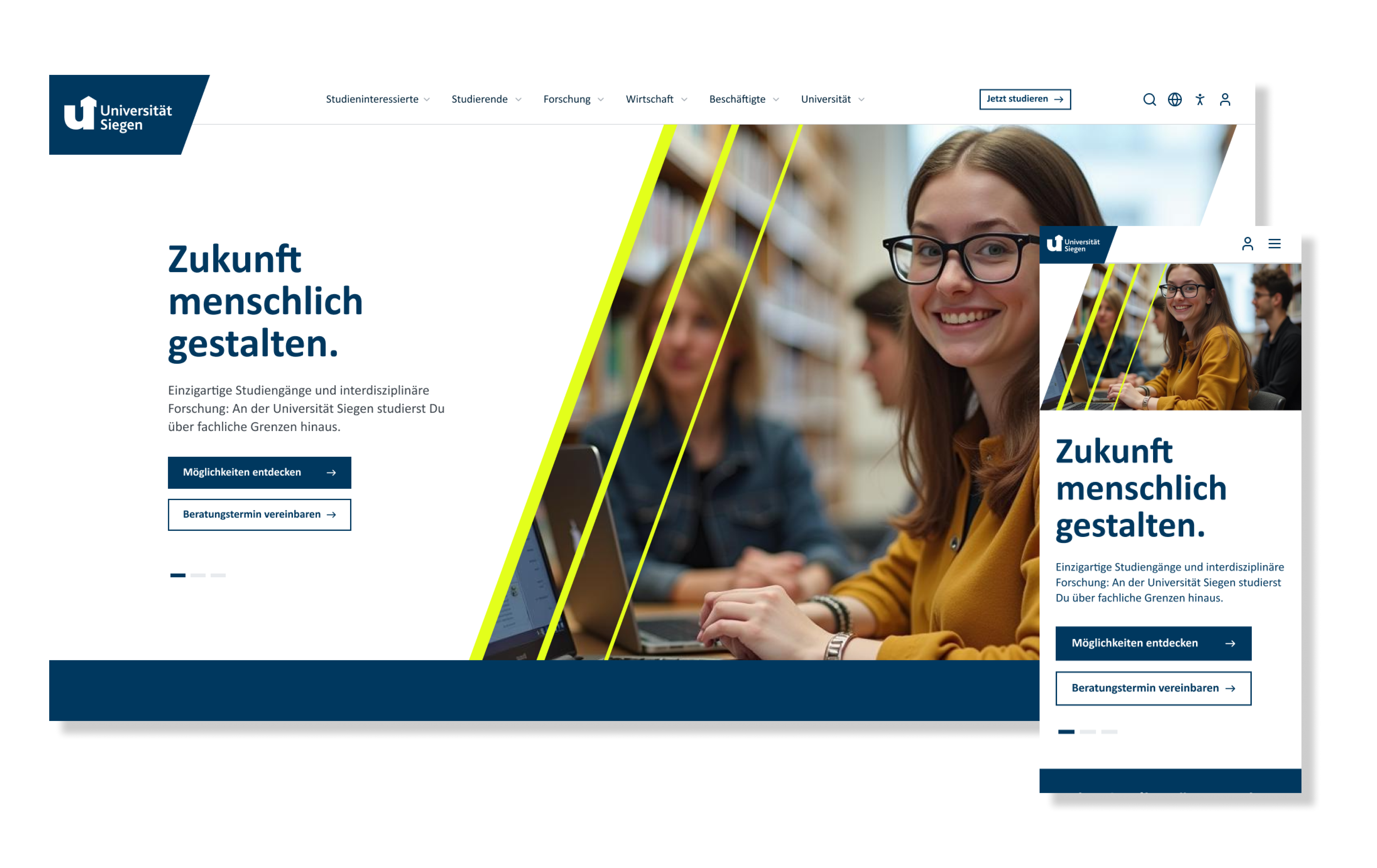 Universität Siegen Landingpage
